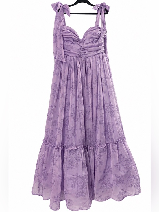 B Darlin Dresses & Skirts - B Darlin Lavender Floral Maxi Dress Size 13/14 | Garden Party Wedding Guest